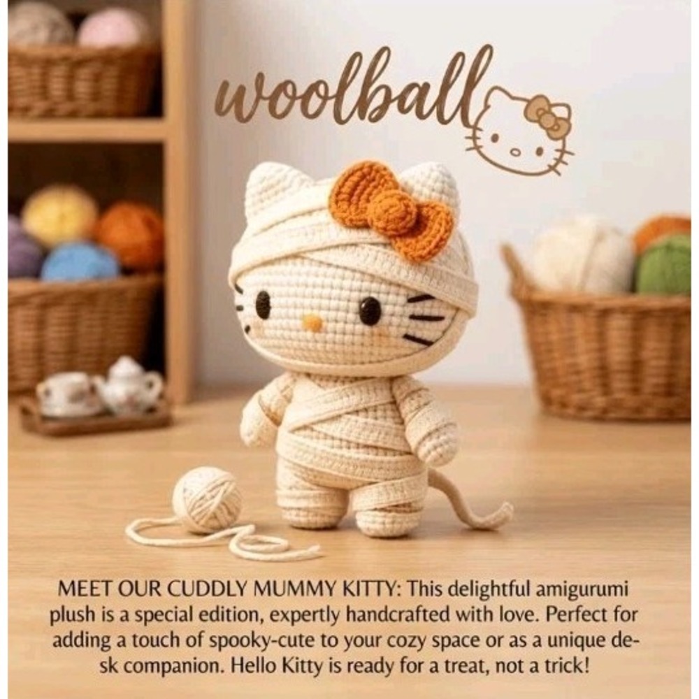 Hello Kitty Halloween Mummy Beginners Crochet Kit
